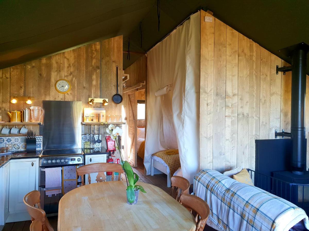 Brackenhill Glamping - Safari Tent With Hot Tub - Sleeps 6 أيفي بريدج المظهر الخارجي الصورة